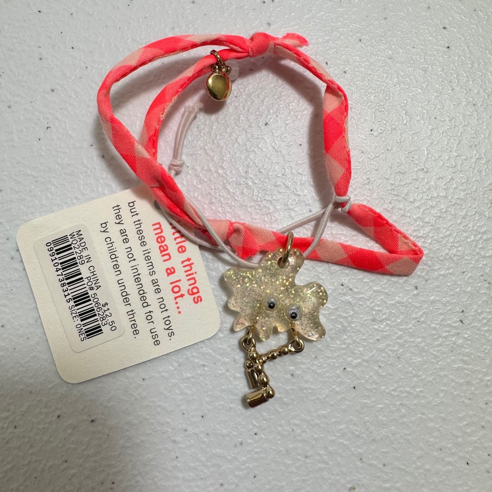 Crewcuts‎ Glitter Critter Friendship Bracelet Gingham Adjustable OLDSTOCK RARE